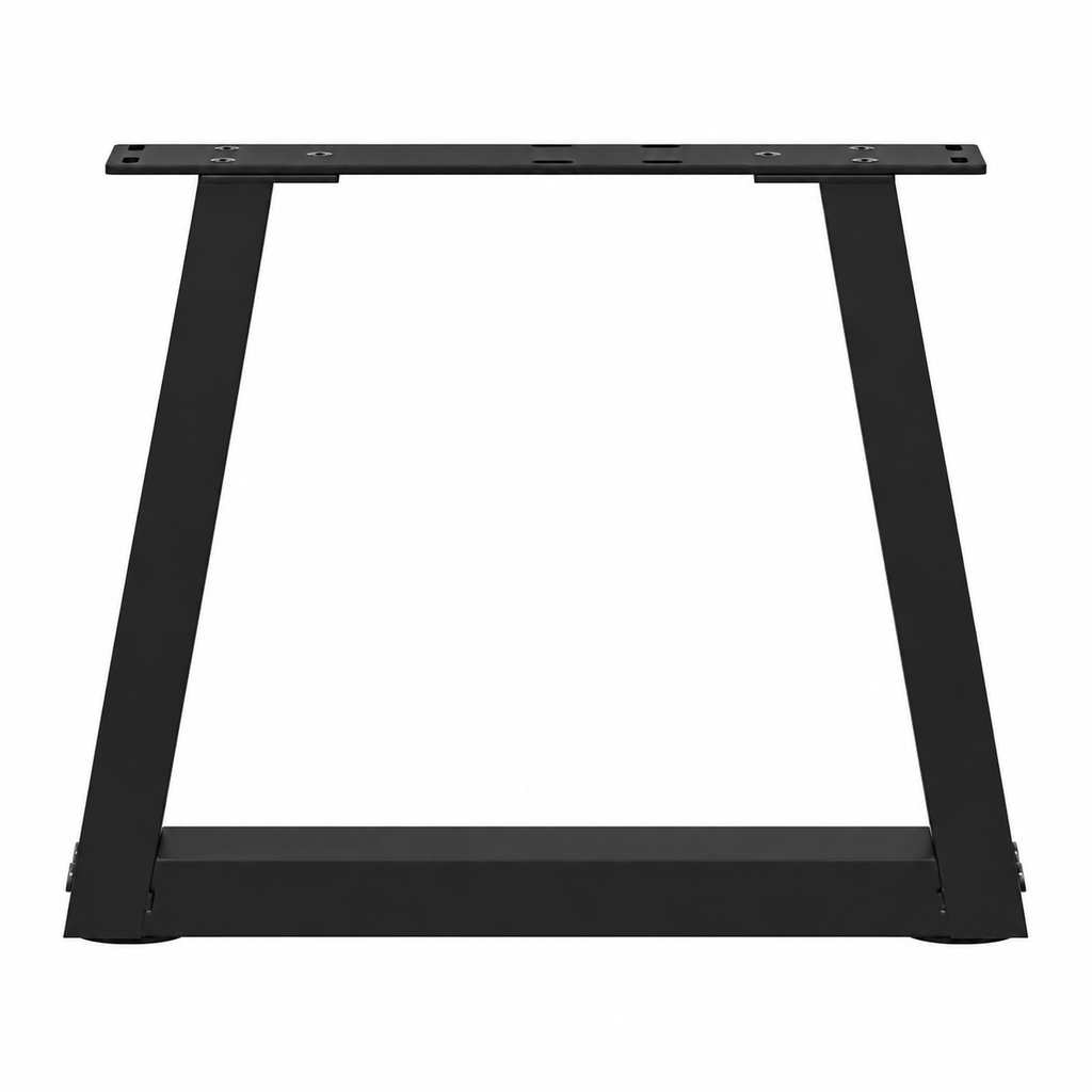 Pieds de table basse en V en acier noir, lot de 2, 40 × 30 cm, un pied, vue de face