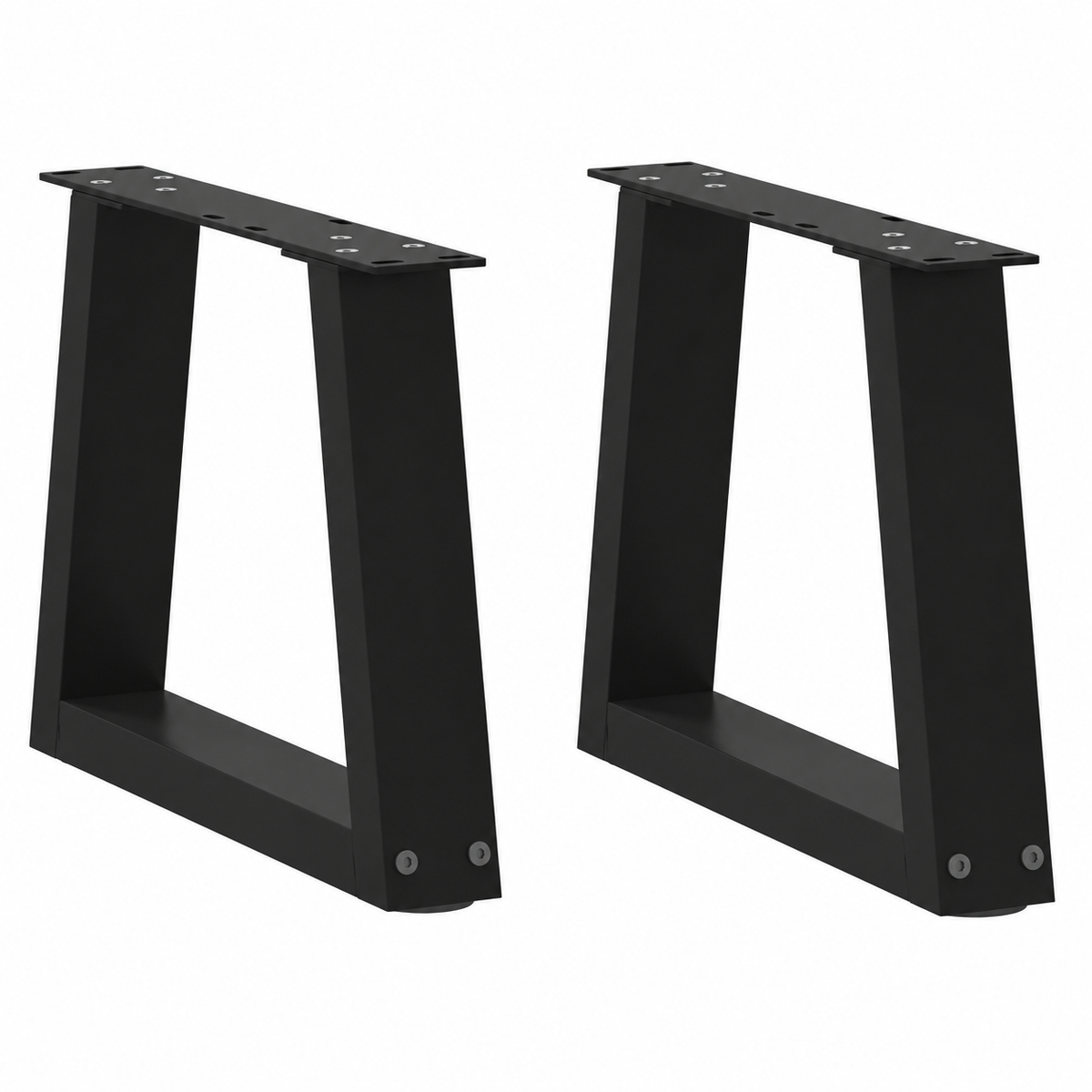 Pieds de table basse en V en acier noir, lot de 2, 40 × 30 cm, vue de face