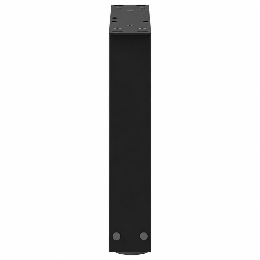 Pieds de table basse en V en acier noir, lot de 2, 40 × 30 cm, vue de profil