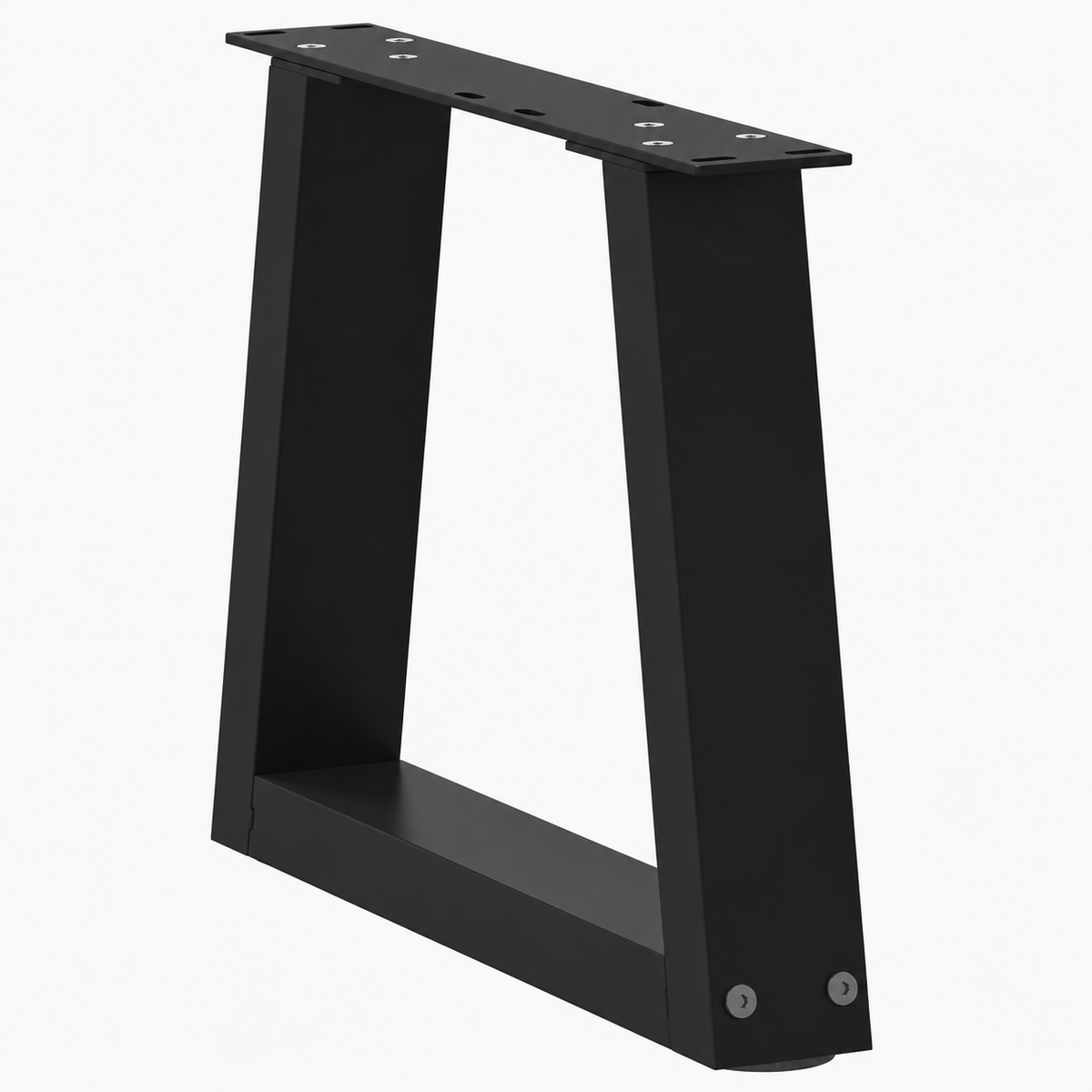 Pieds de table basse en V en acier noir, lot de 2, 40 × 30 cm, vue de trois quarts