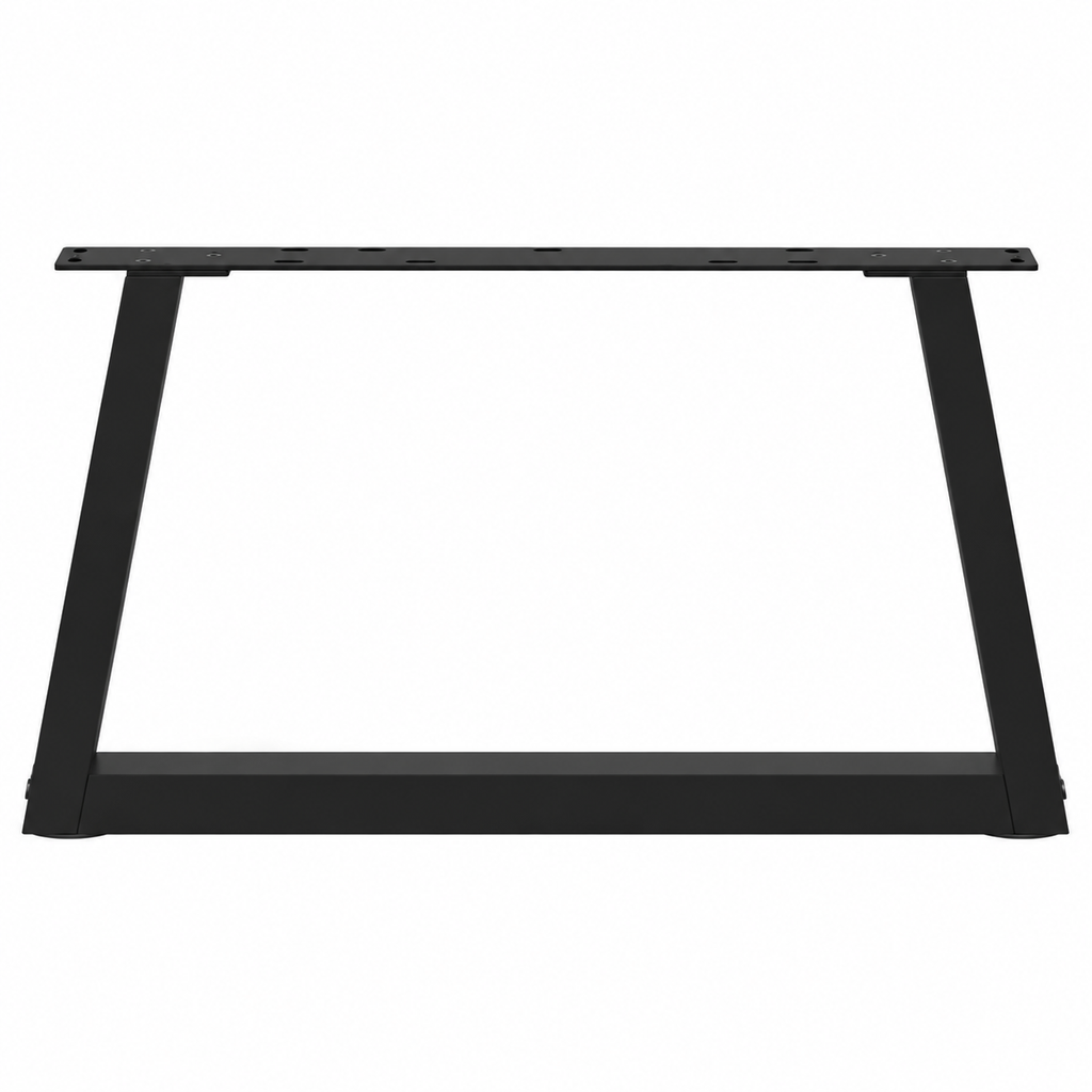 Pieds de table basse en V en acier noir, lot de 2, 50 × 30 cm, un pied, vue de face
