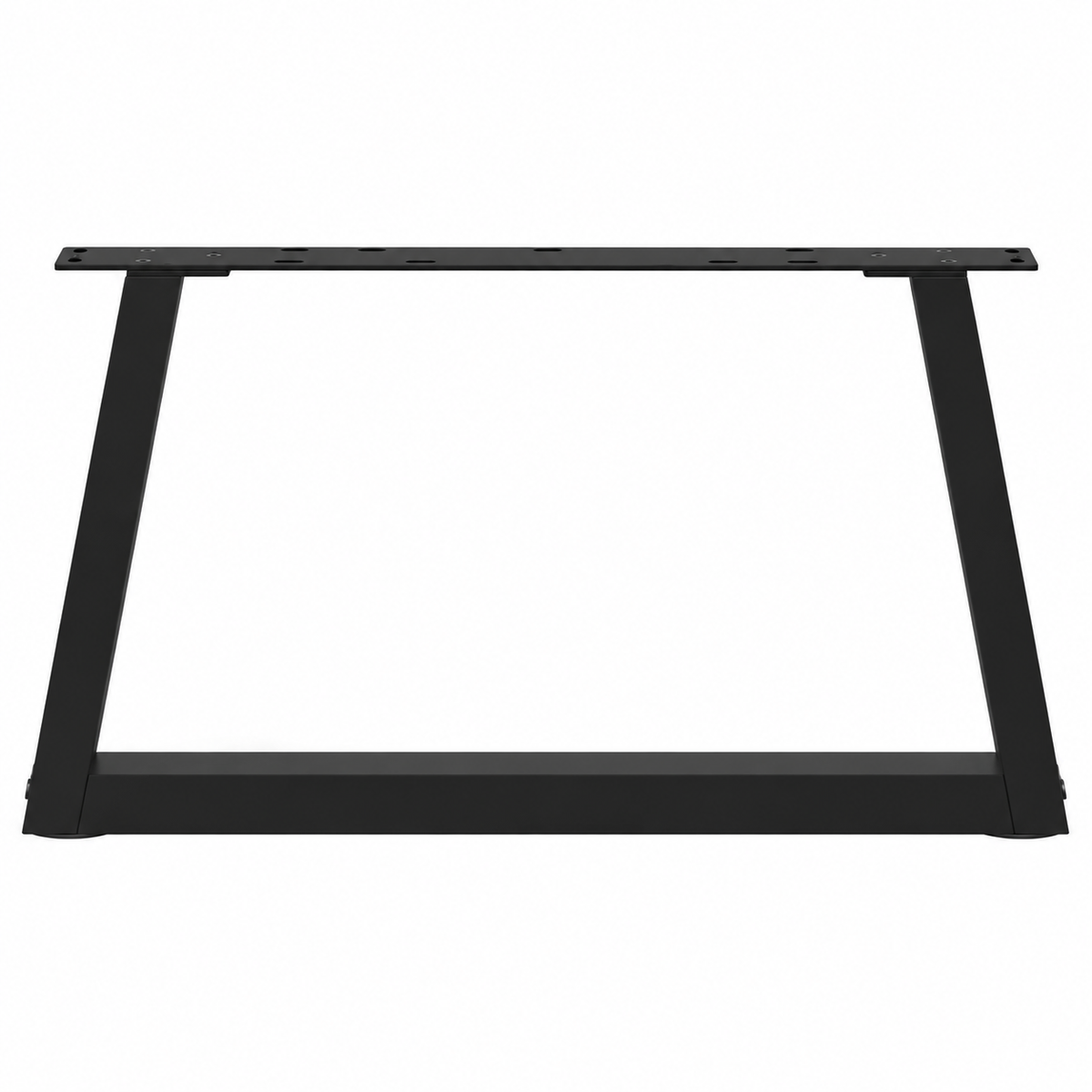Pieds de table basse en V en acier noir, lot de 2, 50 × 30 cm, un pied, vue de face