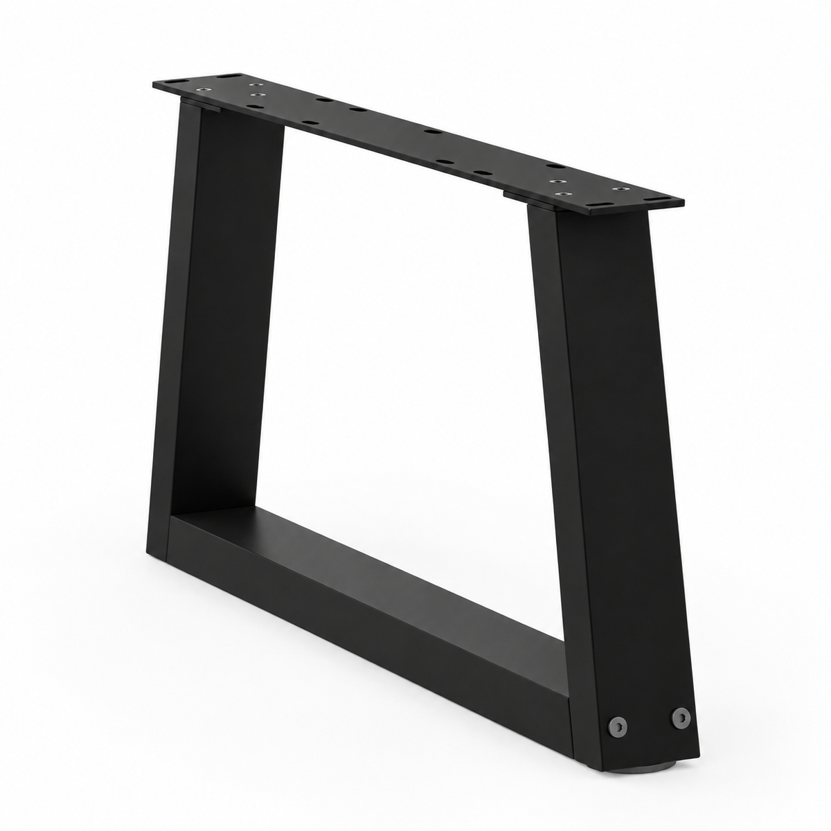 Pieds de table basse en V en acier noir, lot de 2, 50 × 30 cm, vue de trois quarts