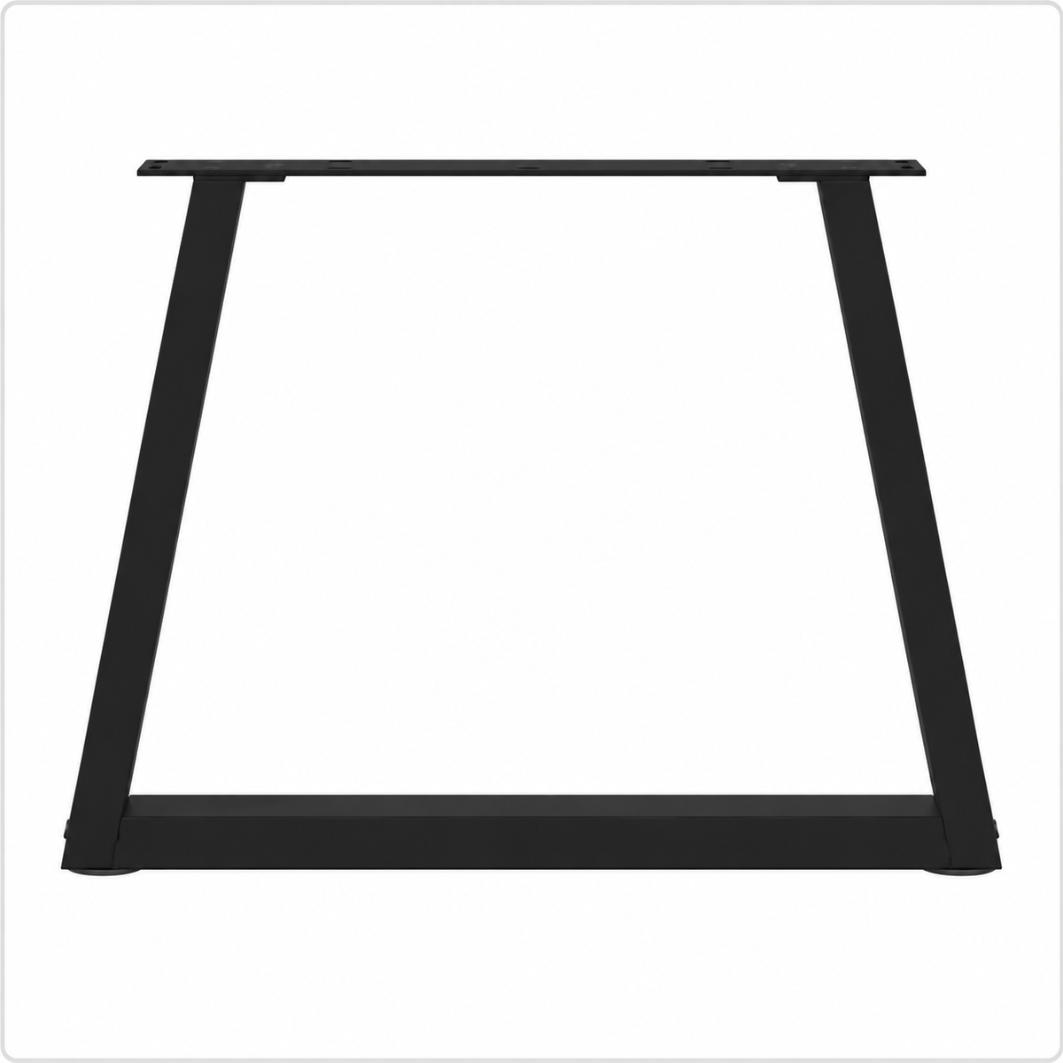 Pieds de table basse en V en acier noir, lot de 2, 50 × 42 cm, un pied, vue de face