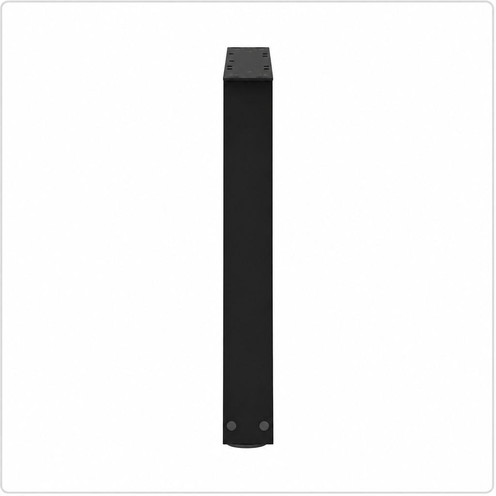Pieds de table basse en V en acier noir, lot de 2, 50 × 42 cm, vue de profil