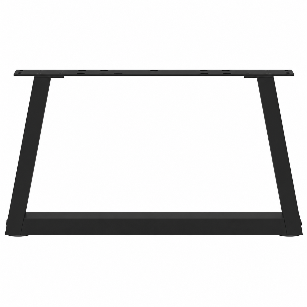 Pieds de table basse en V en acier noir, lot de 2, 60 × 30 cm, un pied, vue de face