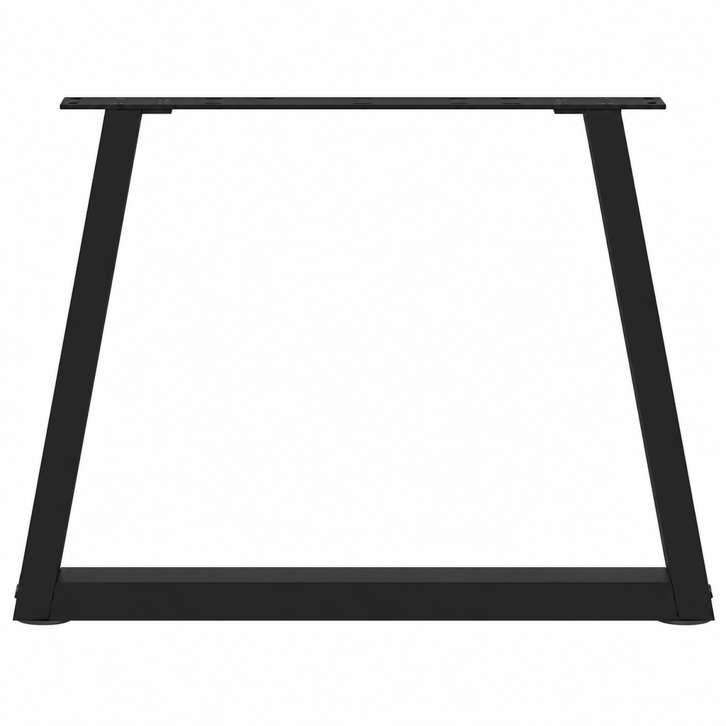 Pieds de table basse en V en acier noir, lot de 2, 60 × 42 cm, un pied, vue de face