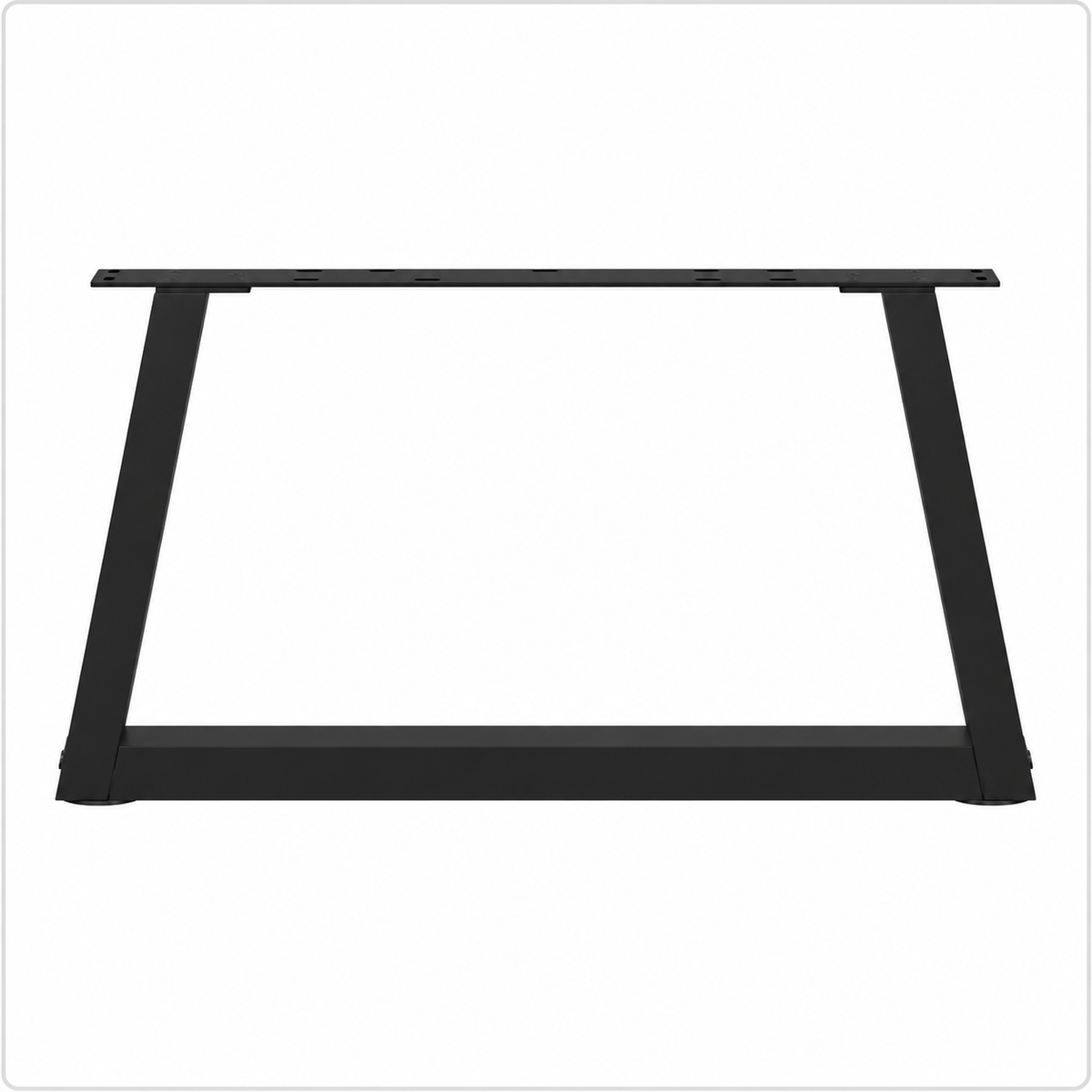 Pieds de table basse en V en acier noir, lot de 2, 70 × 30 cm, un pied, vue de face