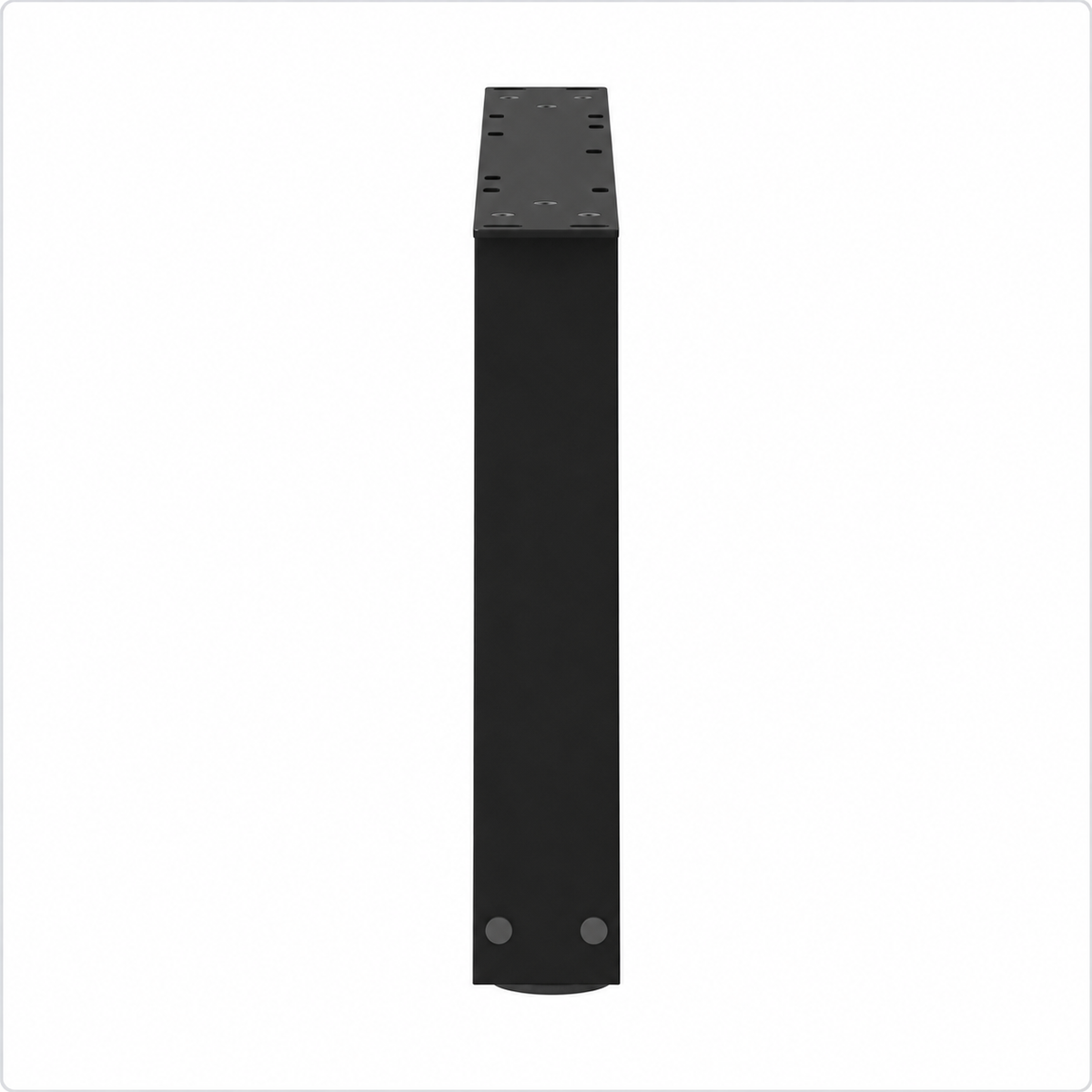 Pieds de table basse en V en acier noir, lot de 2, 70 × 30 cm, vue de profil