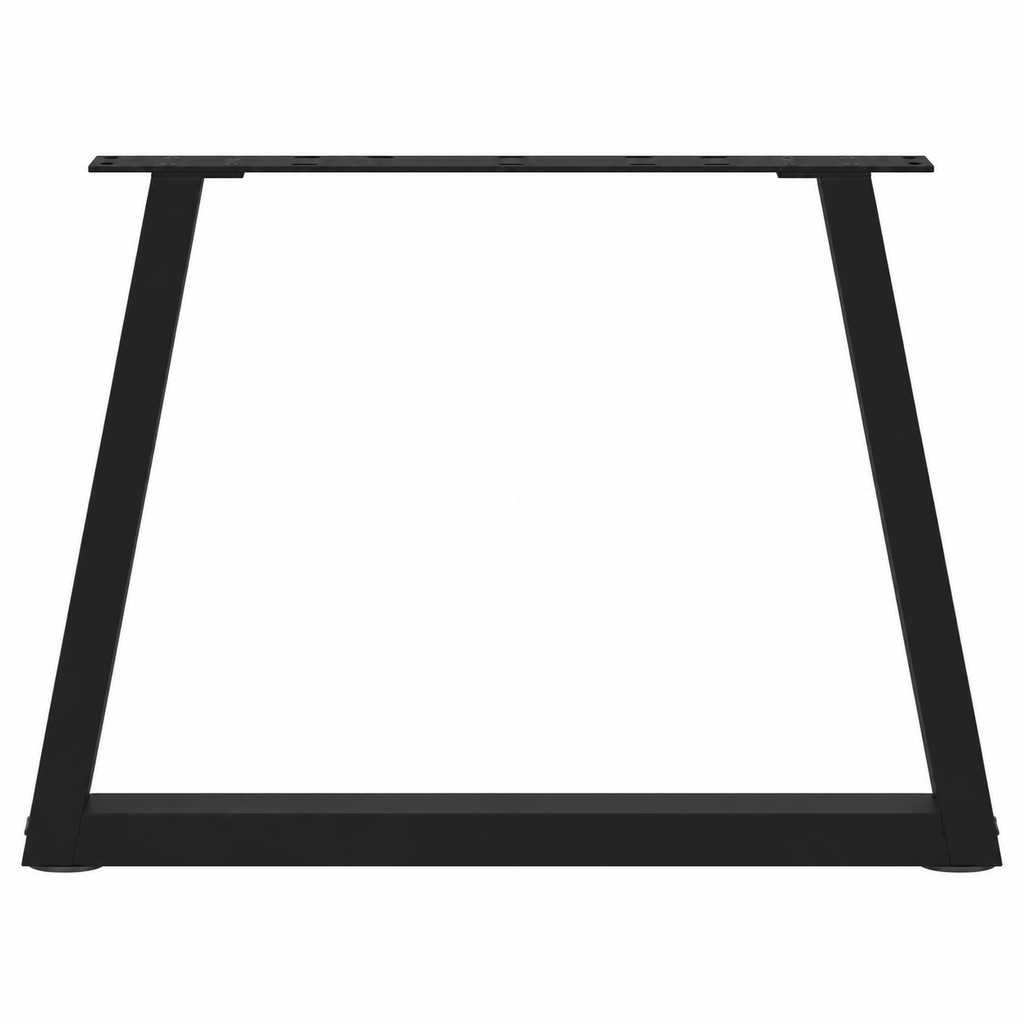 Pieds de table basse en V en acier noir, lot de 2, 70 × 42 cm, un pied, vue de face