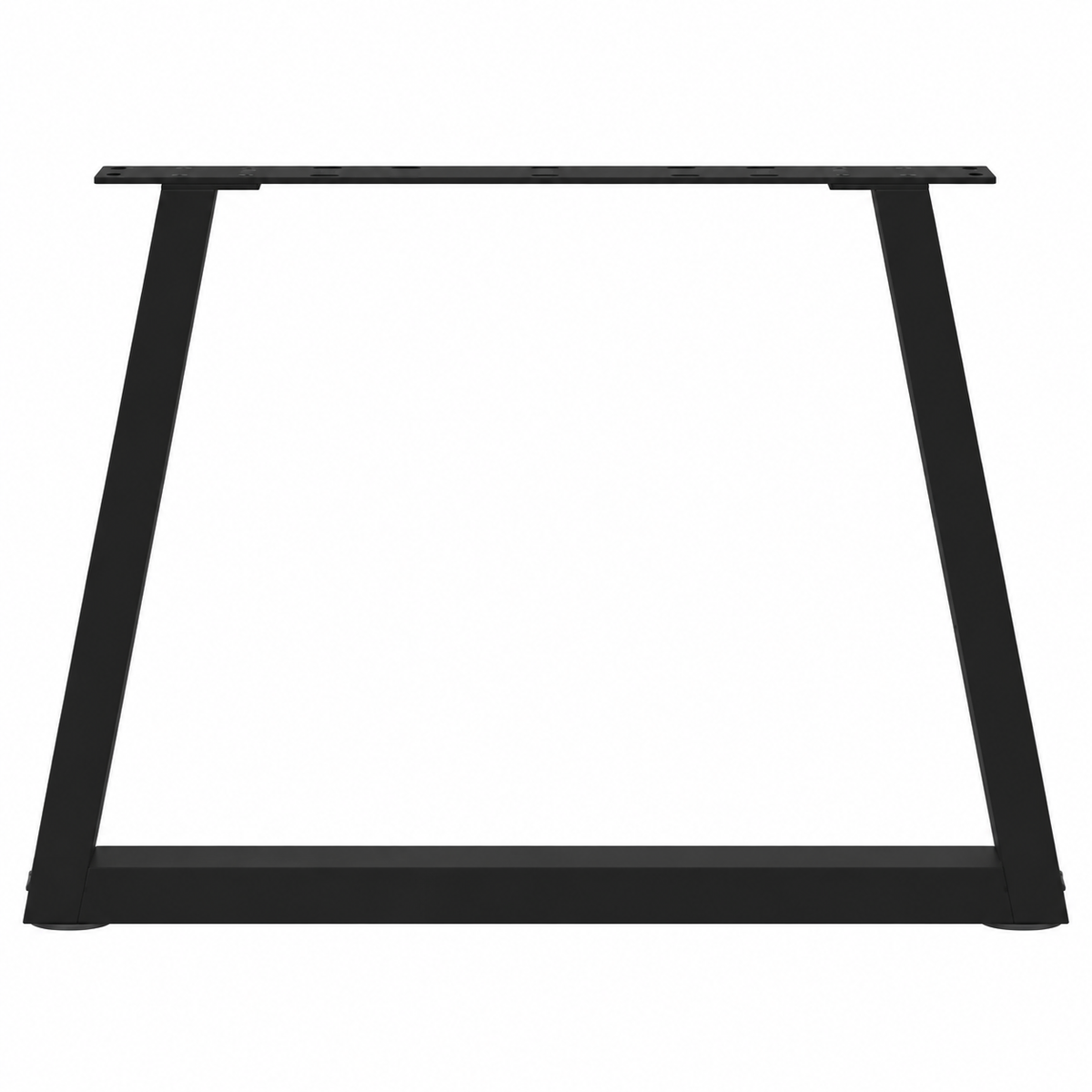 Pieds de table basse en V en acier noir, lot de 2, 70 × 42 cm, un pied, vue de face