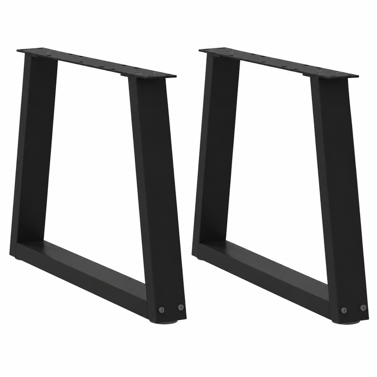 Pieds de table basse en V en acier noir, lot de 2, 70 × 42 cm, vue de face