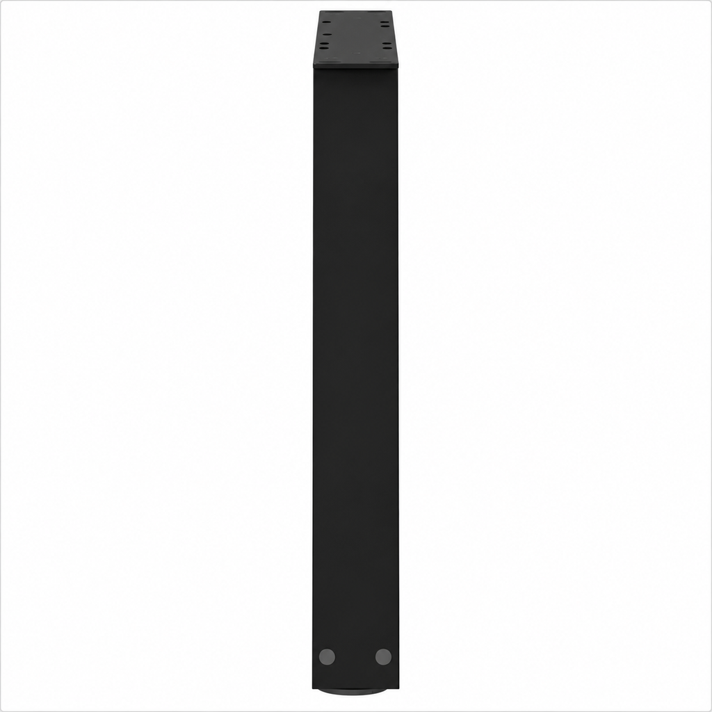 Pieds de table basse en V en acier noir, lot de 2, 70 × 42 cm, vue de profil