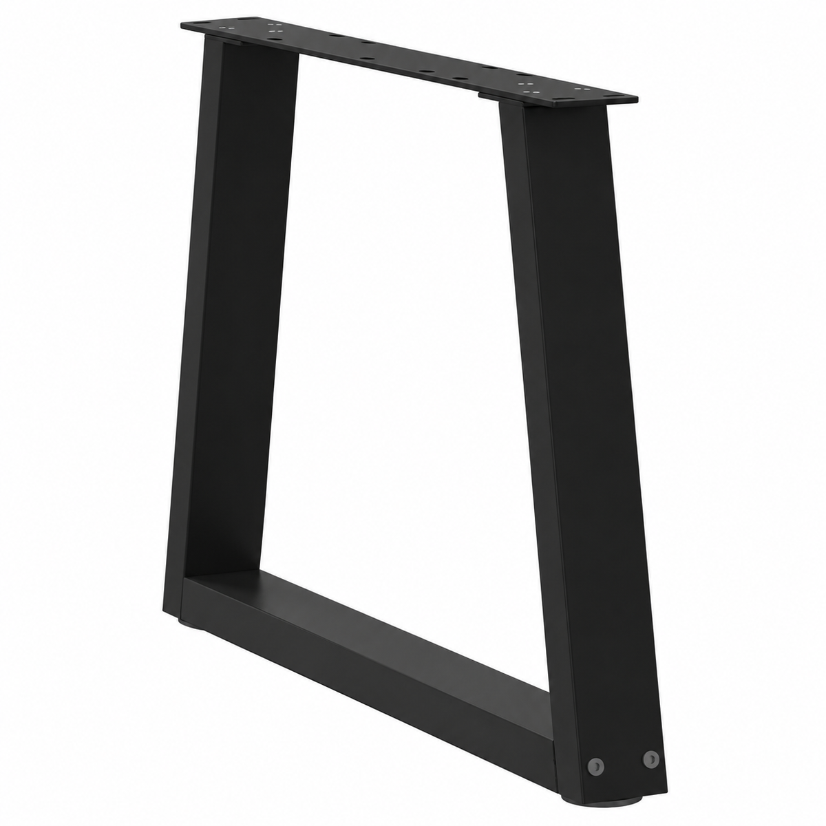 Pieds de table basse en V en acier noir, lot de 2, 70 × 42 cm, vue de trois quarts