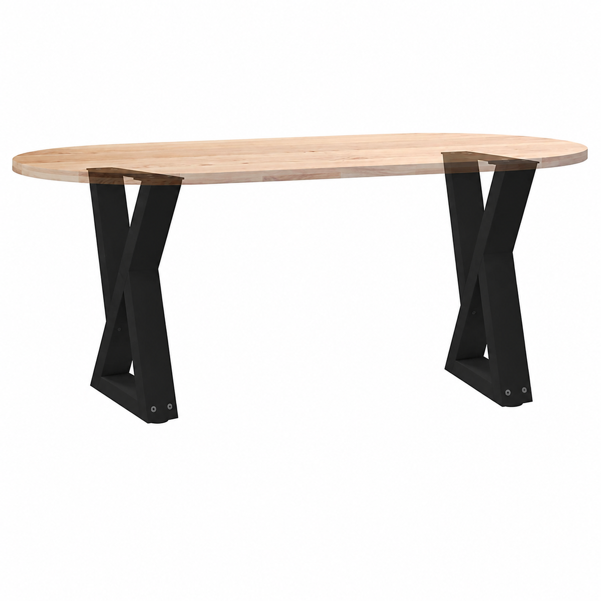 Pieds de table basse en X en acier noir – Lot de 2 – 28 × 42 cm