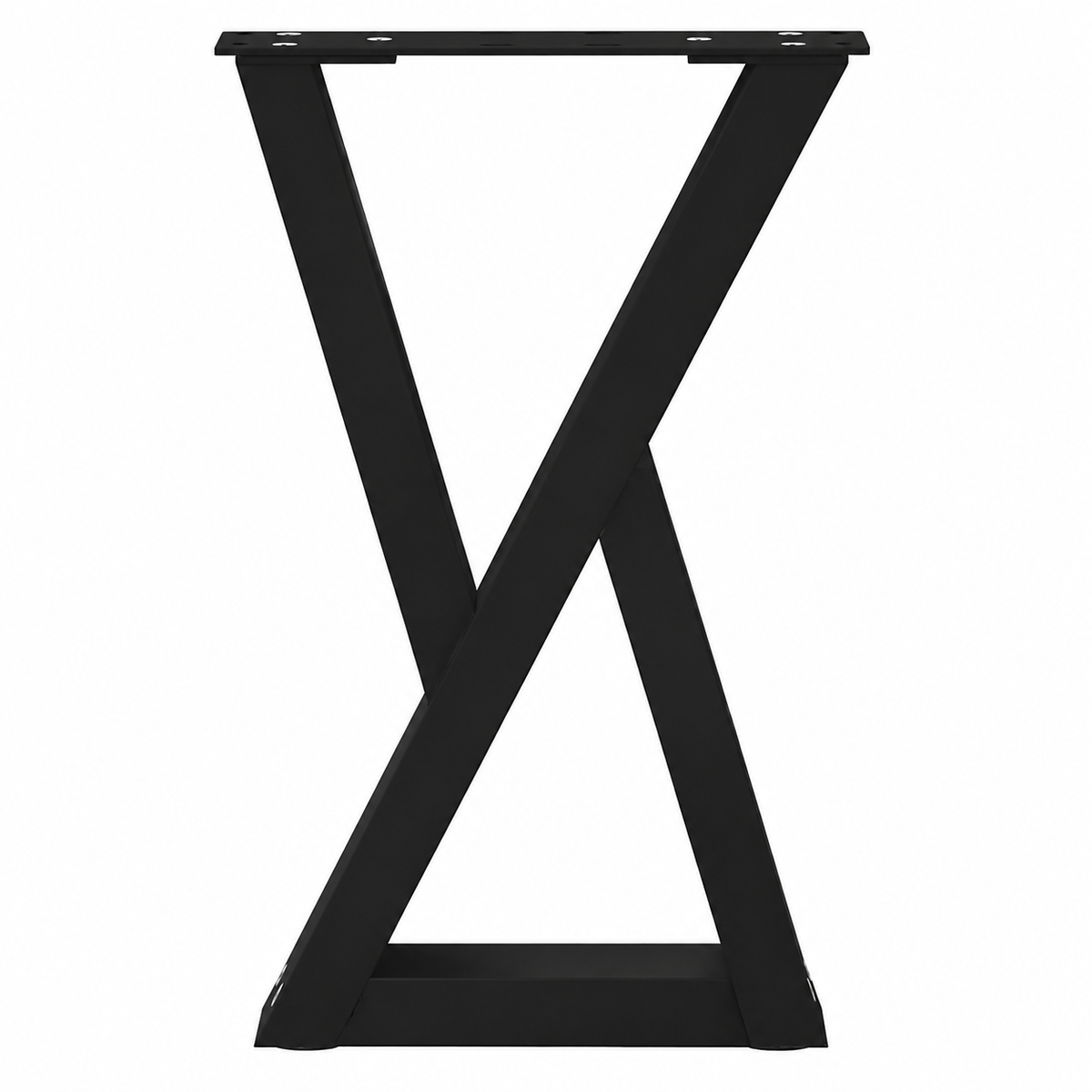 Pieds de table basse en X en acier noir – Lot de 2 – 28 × 42 cm