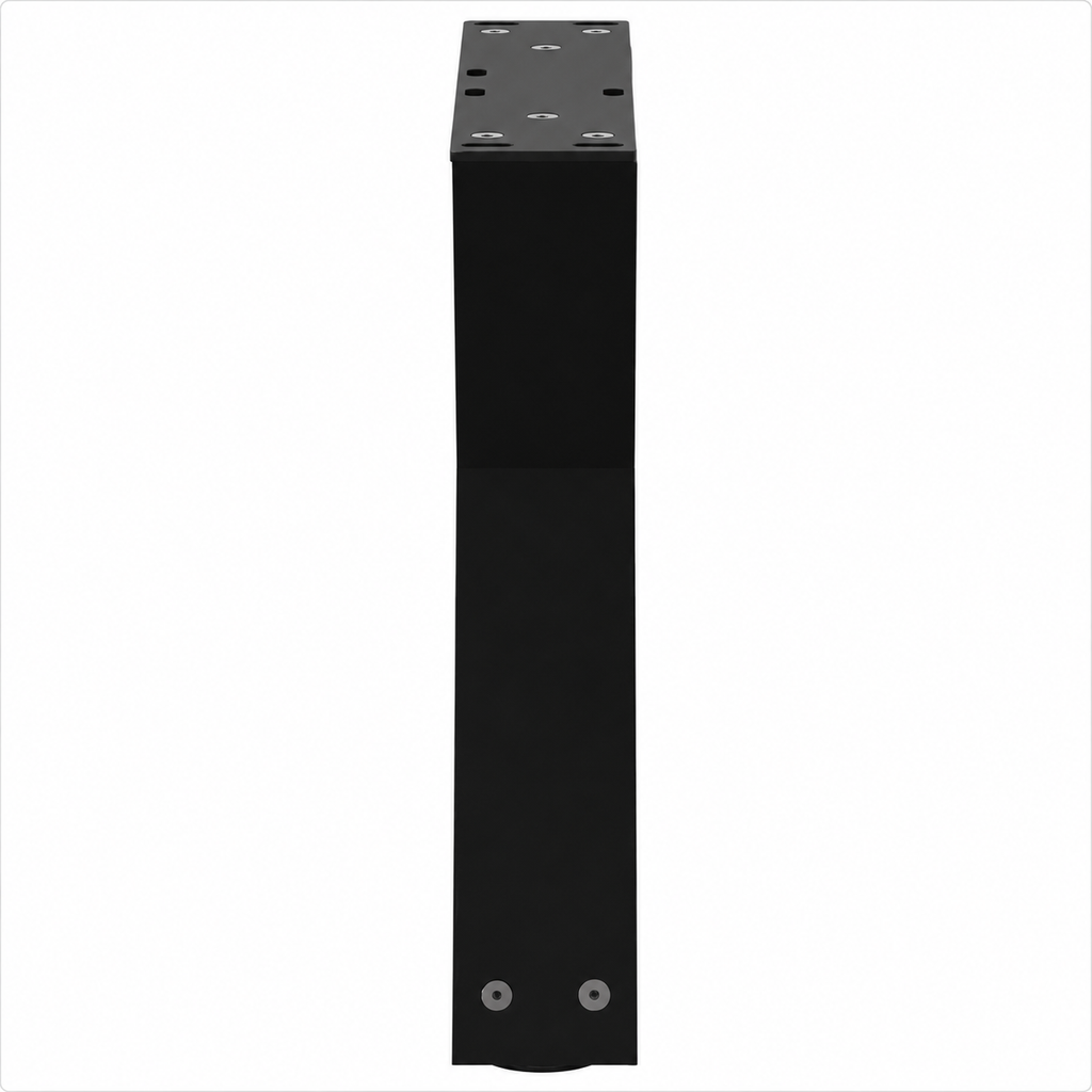 Pieds de table basse en X en acier noir, lot de 2, 40 × 30 cm, vue de profil