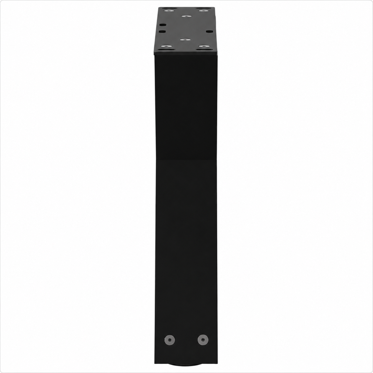 Pieds de table basse en X en acier noir, lot de 2, 40 × 30 cm, vue de profil