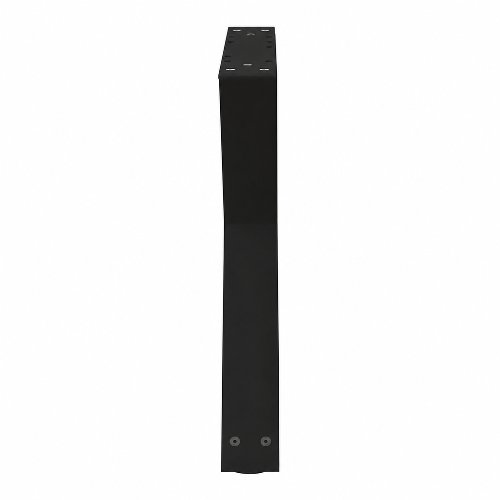 Pieds de table basse en X en acier noir, lot de 2, 50 × 42 cm, vue de profil