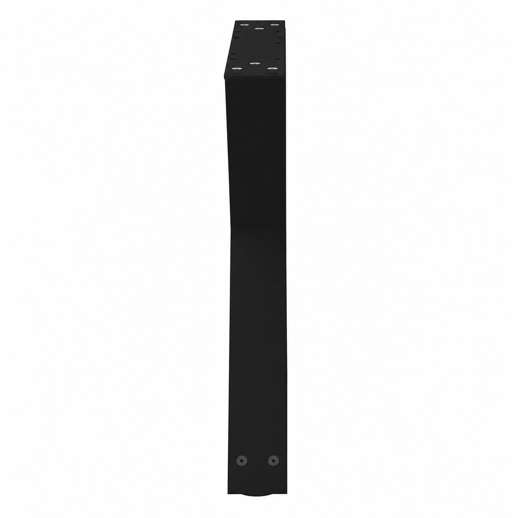 Pieds de table basse en X en acier noir, lot de 2, 60 × 42 cm, vue de profil