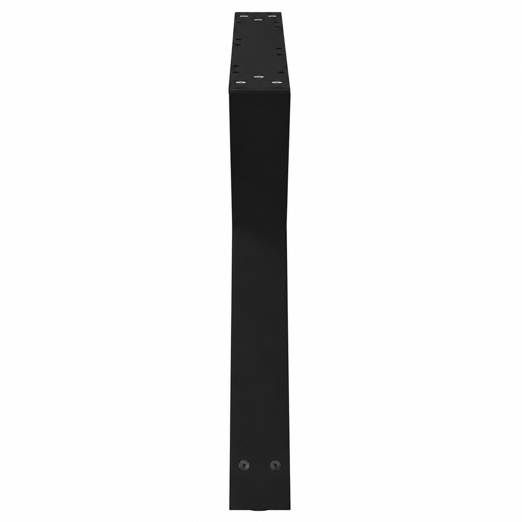 Pieds de table basse en X en acier noir, lot de 2, 70 × 42 cm, vue de profil