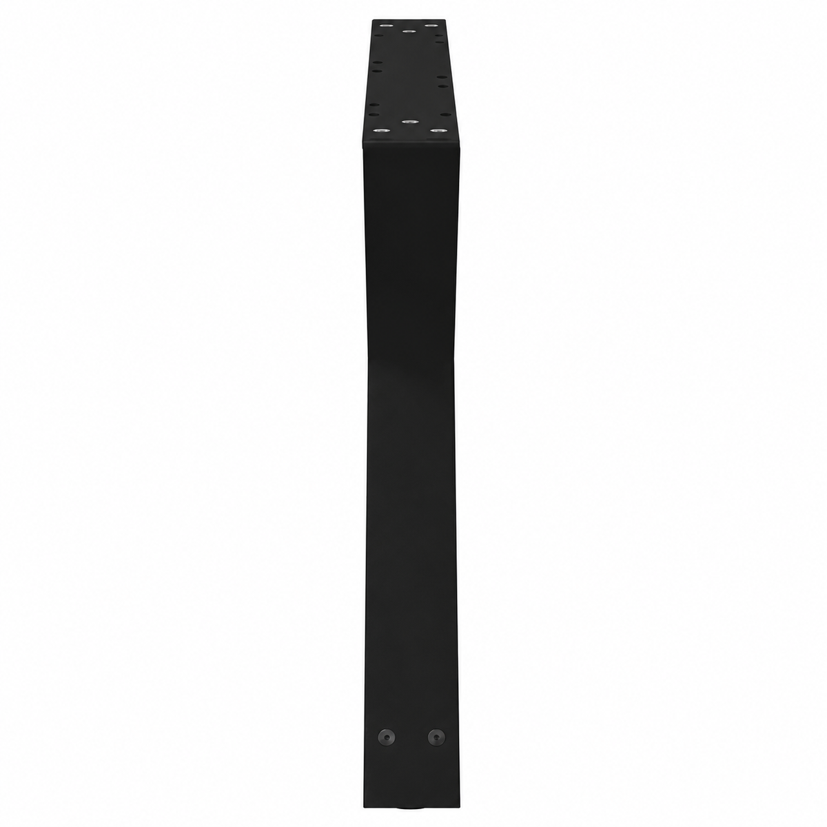 Pieds de table basse en X en acier noir, lot de 2, 70 × 42 cm, vue de profil